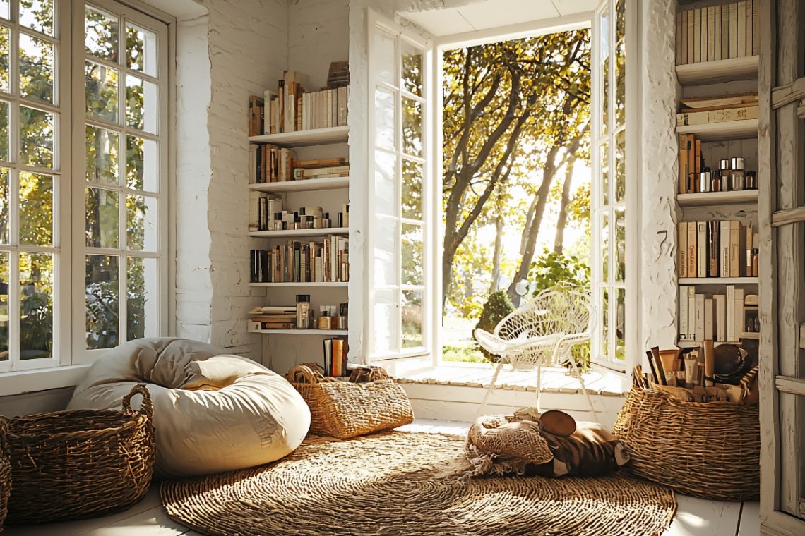 Reading nook ideas for small spaces featuring window seats, cosy armchairs, built-in benches, attic nooks and under-stairs reading corners